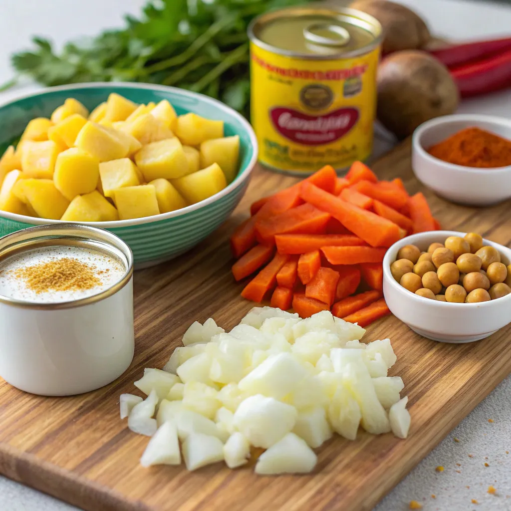 Ingredients for Slow-Cooked Vegetable Curry