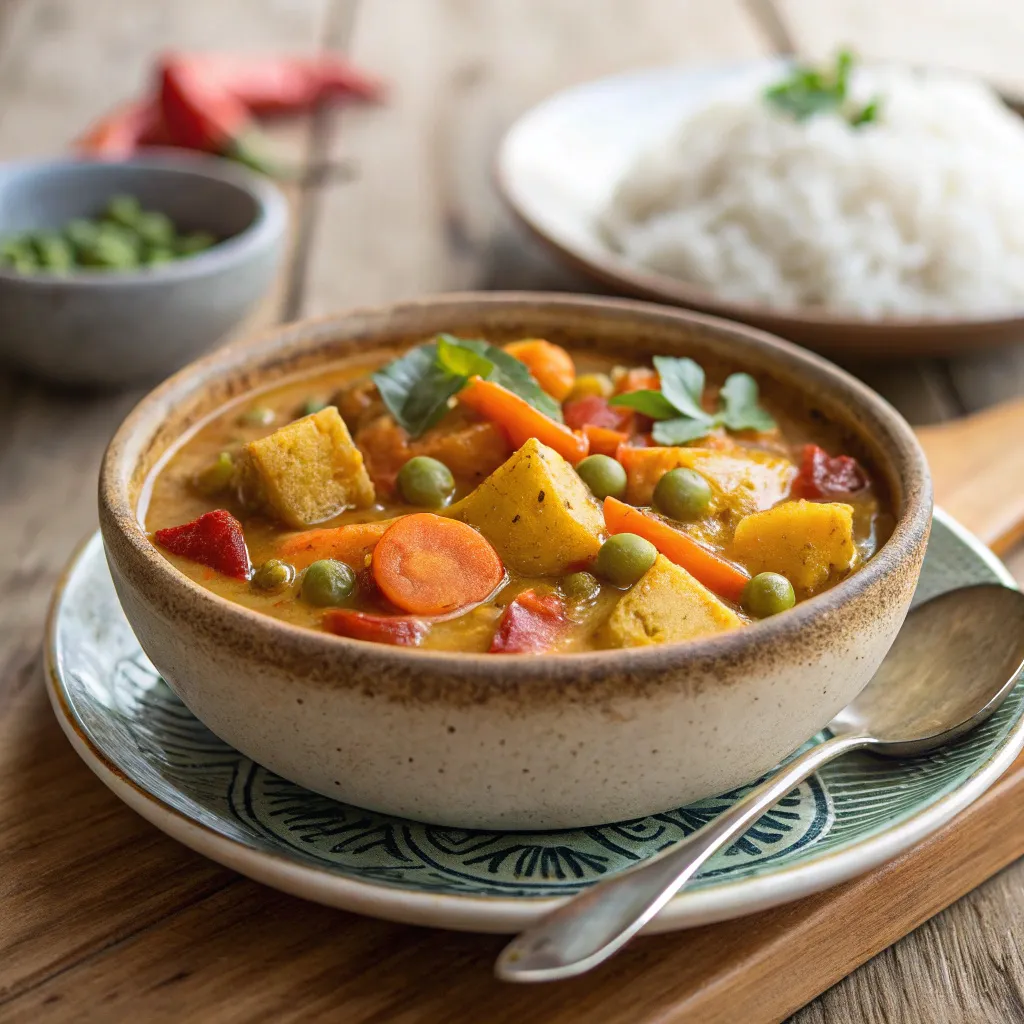 Step-by-Step Instructions for Slow-Cooked Vegetable Curry : Serve and Enjoy